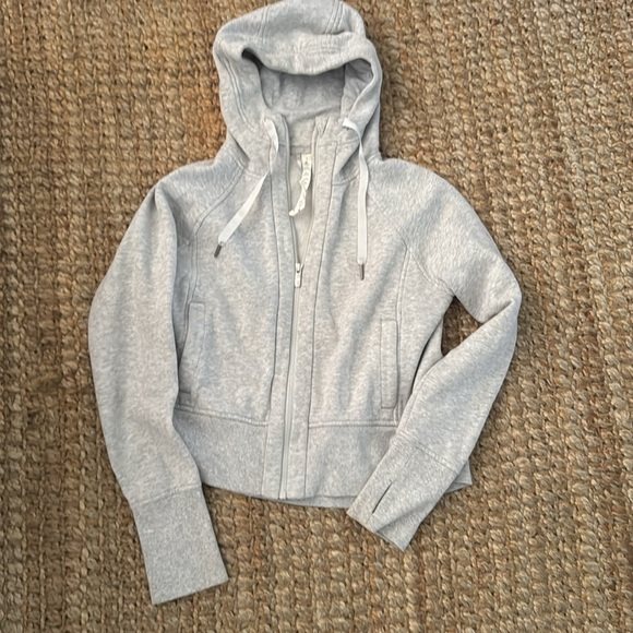 Lululemon Athletica Light Gray Zip-Up Hoodie sweatshirt size 4 - Picture 1 of 8